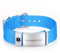 Amsgedhie Personalisiertes medizinisches Alarm-Armband mit Edelstahl-Notfall-ID-Tag, 17cm~20cm verstellbares Armband mit Gürtelschnalle, Unisex (Blau)