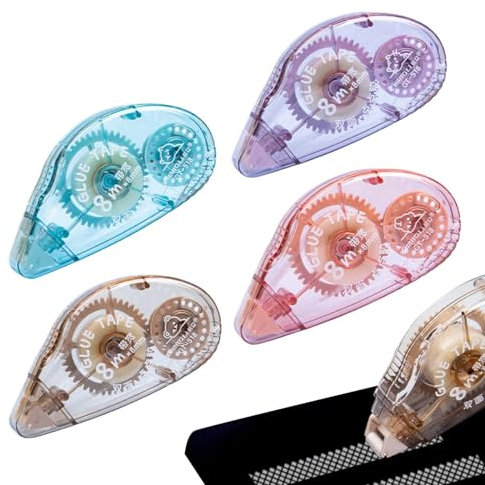 Scrapbook Accessories - Glue Roller, 4-Pack Double-Sided Tape Dispenser, Scrapbook Tape,and Scrapbook Accessories (0.31in X 26.25ft)