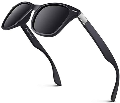 JYTDBCS Klassische Sonnenbrille, Trend-Sonnenbrille, Herren-Sonnenbrille, UV-Schutz, Brillen und Accessoires, Sonnenbrille für Herren, Schwarz