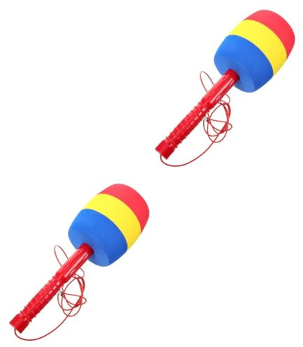 Abaodam 2pcs Hammer Sound Maker Hammer Whack Mole Game Small Hammers Mallets Hammer and Nails Game Fake Hammer Toy Pole Hammer Funny Mallet Plastic