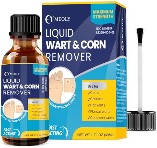 MEOLY Salicylic Wart Removal Freeze Away: Fast-Acting Wart Removal Maximum Strength for Men and Women - Plantar Wart Genital Wart Corns Calluses 30 ML