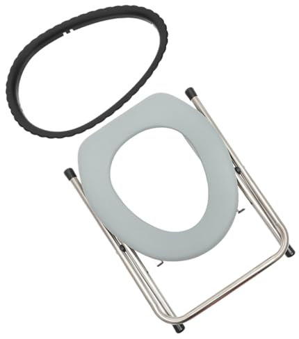 Healeved Chaise de Toilette Accroupie pour Personnes Âgées Tabouret Pliable Portable Confortable pour Les Femmes Enceintes Non Facile à Transporter