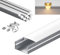 KOSOOM Lot de 10 profilés de bande LED - 2 m - Compatible avec les bandes LED de 5 mm/8 mm/10 mm/12 mm - Profilé de montage de qualité supérieure avec couvercle laiteux