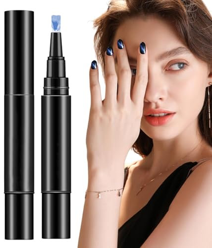 Nail Polish Pen,Nail Drawing Polish Marker Pen - 1 Step Gel Nail Polish Pencil, Soak off UV LED Nail Varnish Nail Tools, Nail Polish for Home Salon