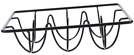 OFFSCH Wire Egg Holder with Compartments Metal Egg Rack Storage Display for Kitchen and Refrigerator Black for Organizing Eggs and Duck Eggs