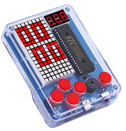 DIY Soldering Game Kit DIY Soldering Practice Kit with 4 Retro Classic Game | Electronics Learning Soldering Project Kit for Education School Learning Project, Red Button