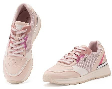 MISSCAI Sneakers Casual da Donna Scarpe Sportive All'aperto Comode e Traspiranti Antiscivolo e Leggere Adatte al Fitness All'escursionismo e al Jogging WSC250535-6 (Rosa,38)