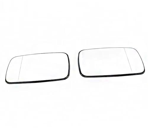 Kompatibel Mit BMW Für 3er E46 4-Türer 318i 320i 325i 330i 1998–2006, 2 Stück Seitlich Beheiztes Rückspiegelglas OEM: 51168250437 51168250438(White)