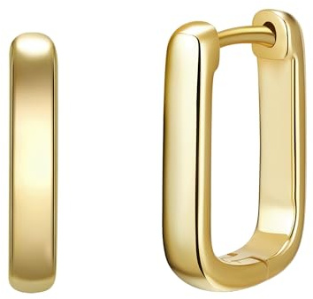 Lulu Jane Damen Ohrringe Messing gelbgold | gelbvergoldet 14 Karat, Creolen