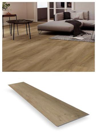 Premium Landhausstil Klick Vinylboden - 2,782 m² Boden mit integrierte Trittschalldämmung 1220 x 228 x 4,5 mm - | Fußbodenheizung geeignet | (2454 MARGA EICHE, 2,782 m²)
