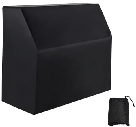 Kivivaka Aufrechte Klavierabdeckung, 420D Oxford-Tuch, staubdicht, wasserdicht, Schutzhülle für den Innen- und Außenbereich, Schwarz, 153 x 65 x 110 cm