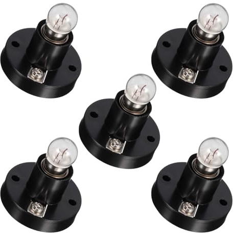 KOMBIUDA Douilles à Vis E10 Porte-Ampoule Pédagogique pour Garçon et Filles, Lot 5 Pièces Ampoules 1,5 V, Matériel Éducatif Scolaire, Accessoires pour Expériences Électriques en Classe