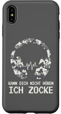 Carcasa para iPhone XS MAX No te oigo, Juego Auriculares camuflados