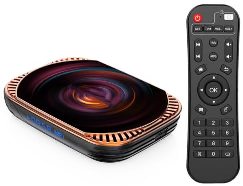 Plyisty TV Box 8K, S905X4 14 Quad-Core 4GB RAM 32GB ROM Box con WiFi 6 Dual-Band 2.4G 5G Gigabit Ethernet, USB 3.0, Uscita AV per Streaming Multimediale (4+64G Spina europea)