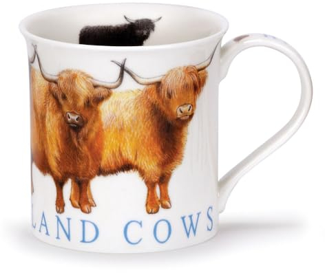 Dunoon Becher Bute Highland Cows - 300ml Bone China aus England