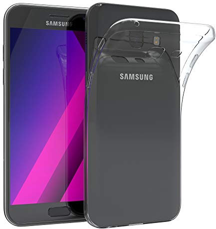 EAZY CASE Hülle kompatibel mit Samsung Galaxy A5 (2017) Schutzhülle Silikon, Ultra dünn, Slimcover, Handyhülle, Silikonhülle, Backcover, Durchsichtig, Klar Transparent