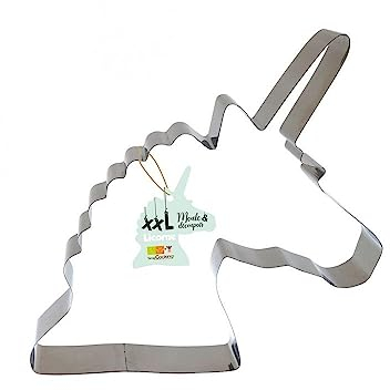 Scrapcooking 1982 - XXL Einhorn Ausstechform aus Edelstahl - 30 x 16,5 x 5 cm - Keksausstecher Backform Plätzchen Groß - Geburtstagtorte, Torten, Kuchenform