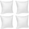 WOLTU® 4X Kissenbezug Kissenhülle 100% Baumwolle mit Reissverschluss, 4er Set Sofakissen Dekokissen Kopfkissen Hülle Bezüge Bezug, 30x30 cm, Weiß