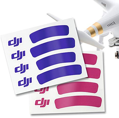 DROHNENSTORE24.DE ...DER DROHNEN-GURU DJI Sticker 2er Set Aufkleber Pink & Blau Violett für DJI Phantom Serie 3 Standard Advanced Professional