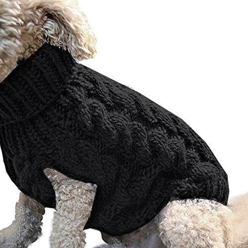 riou Chihuahua Kleidung Pullover Winter Warm Strickwolle Hundepullover Hundepulli Wollpulli für kleine, mittel und große Hunde