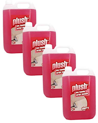 Carpet Cleaner Shampoo & Odour Deodoriser (inc Pet) Plush 5L x4 (Cherry)