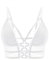 Buitifo Damen Sexy BH Wimpern Camisol Spitzen Bralette Crop Top Weste Unterwäsche(White,XL)