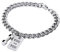 Wendalern Punk Cuban Chain Armbänder Silber Quadrat Hantel Armband Liebhaber Freundschaftsarmband Cuban Link Chain Armbänder Schmuck Für Frauen Mädchen