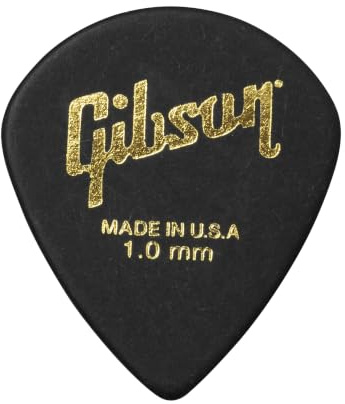 GIBSON ACCESSOIRES APRM6-100 Lot de 6 médiators modernes 1,0 mm Noir