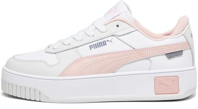 PUMA Mädchen Carina Street Jr Turnschuhe, Puma White Rose Dust Feather Grey, 39 EU