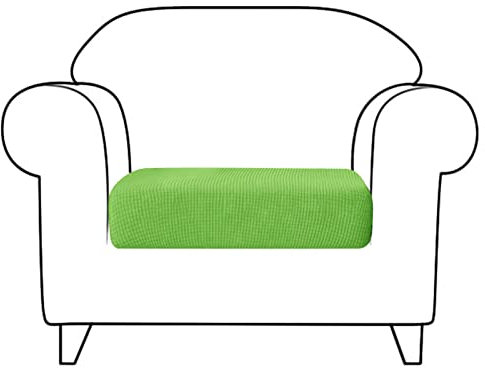 Sofa Sitzbezüge, Stretch Velvet Non-Slip Sofa Couch Kissenbezug, Abnehmbare Sofa Sitzbezüge mit elastischem Boden, Waschbare elastische Möbel Schoner,Grass Green,One Person