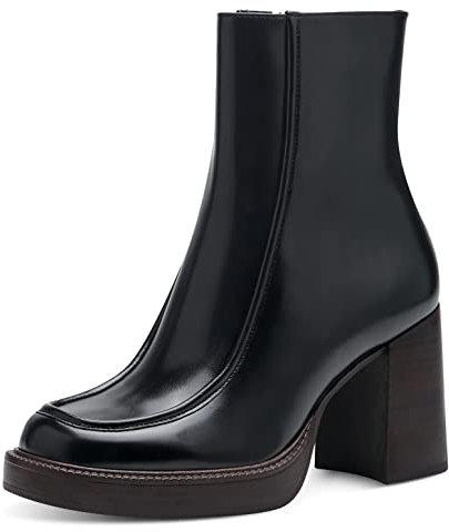 Tamaris Damen Ankle Boots, Frauen Stiefeletten,TOUCHit-Fußbett,Kurzstiefel,uebergangsschuhe,uebergangsstiefel,hoch,Boots,Stiefel,Black,40 EU
