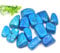 GROWWISH Natürliche Blaue Türkis-Trommelsteine, Schüttkies, Mineralheilkristalle, Edelsteine, Behälter, Dekoration, Probe, Heimdekoration, blau, 50 g