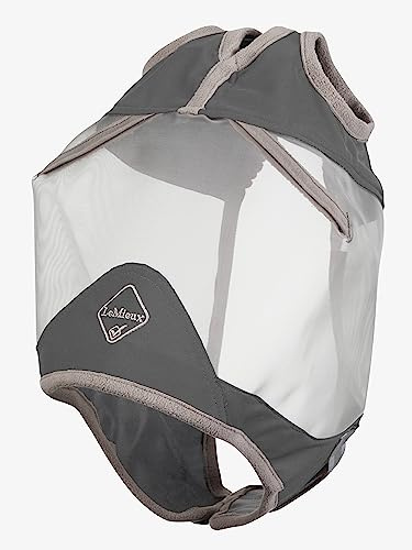 LeMieux Horse ArmourShield Pro Standard Fly Mask with Soft Bamboo Lining - UV Protective & Breathable Mesh - Grey - Large