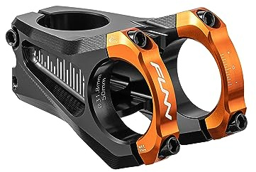 FUNN Equalizer Fahrrad-Vorbau ohne Anstieg - Länge 50mm Vorbau mit 31,8mm Lenkerklemmung, 0 Grad Legierungs-Vorbau für Mountainbike und BMX-Bike (Orange)