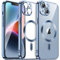JETech Soft Clear Case for iPhone 14 Plus 6.7-Inch, Camera Lens Full Protection, Compatible with MagSafe Wireless Charging, Shockproof Electroplated TPU Phone Cover (Blue)