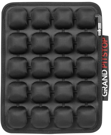 GRAND PITSTOP Motorcycle Air Seat Cushion with Inflatable Bubble Air Pads with Breathable Mesh Cover & Non-Skid Bottom Compatible for Pillion seat of Motorcycle