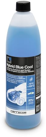 ERRECOM Hybrid Blue Cool, Liquide de Radiateur pour Voitures Hybrides et électriques -10°C/+103°C, antigel avec Paquet d'inhibiteurs OAT avec phosphates, Prêt à l'emploi, 1 Litre