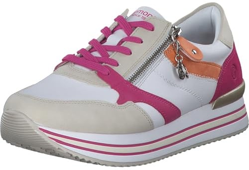 Remonte Damen Schnürhalbschuh in Weiss-Kombi