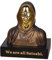HumblePleb Handgefertigte 10,2 cm BTC Satoshi Nakamoto Skulptur Figur Harz Bitcoin Statue Bronze Finish Schreibtisch Ornamente für Bitcoiner