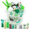 Okaybee 10 FL OZ Panda Clear Slime Bucket, Set avec Argile, pour Enfants 8-12 Ans, Glimmer Crunchy Slime avec 9 Packs d'Add-ins, Super Doux et Non-Collant
