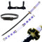 Hashiman – Katana One Piece – Manga Schwert + Schwerthalter Holz + Gürtel – Samurai Catana Cosplay Anime - Holzschwert Kinder Erwachsene – Ninja Deko Kostüm Säbels (Roronoa Zoro Nidai Kitetsu 1)