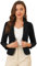 Allegra K Blazer Femme Imprimé Fleuri Veste de Costume d'affaires Décontracté à Revers Cranté Coupe Cintré Blazer de Bureau Floral Noir-Solide 3XL