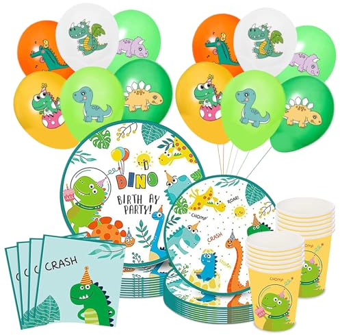 Decoracion Cumpleaños Dinosaurios Platos y Vasos Para Cumpleaños, Servilletas Papel Decoradas Vajilla Desechable Infantil Platos Desechables Cumpleaños Dinosaurios Platos Descartaveis Fiesta