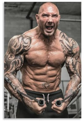 KPOKAHT Dave Bautista Poster, Gemälde, Leinwand, Wandkunst, Wohnzimmer, Poster, Gemälde, 30 x 45 cm