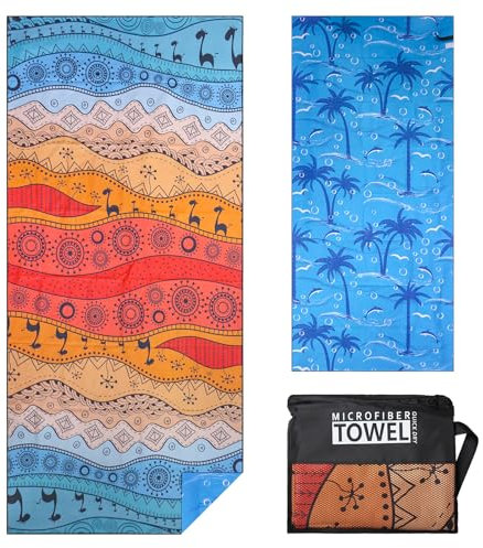 TMEOG Strandtuch Mikrofaser 180x80cm Badetuch Strand Badehandtuch Groß Sandfrei Schnelltrocknendes Strandhandtuch Dünn Strandlaken Leicht Beach Towel für Damen Herren(Wüstentier Kamel)
