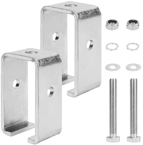 Heavy Track Hanger Bracket,Adjustable Channel Track Clamp of Use Beam Hoist Trolley & Door Caster Track for 1-5/8 Wide & Taller Unistrut Strut Channel,1800 lbs Capacity,Steel Construction,2-Pack