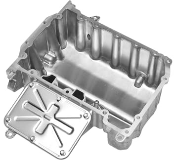 Motoforti Keine.03P103603A Motorölwanne Ölwanne Getriebeölwanne für Skoda Fabia 2010-2014 Aluminium Silberton