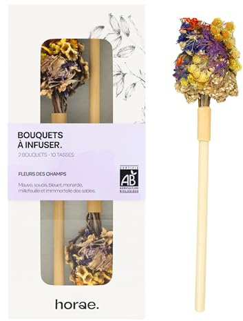 Horae Coffret 2 Bouquets à Infuser Bio Fleurs des Champs Idée Cadeau
