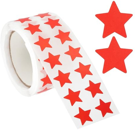 PATIKIL 1000 Stück 1.27cm Belohnungssticker Sterne Aufkleber Rot Stern | Aufkleber, Halbglanzpapier, für Lehrerbedarf Schulbedarf Bürobedarf Klassenzimmer Dekorative Markierung Wichtigsten