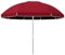 Redonda Parasol Exterior 180/220/240 cm, PortáTil Parasol para Patio Terraza de Altura Ajustable, Sombrilla de JardíN Playa con 8 Varillas y Revestimiento Negro(Rouge,180cm/5.9ft)